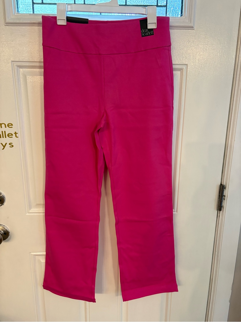 Scarlett Hot Pink Cropped Stretch Pants
